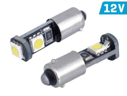 2ks LED 12V/6W BAX9S H6W čirá CANBUS