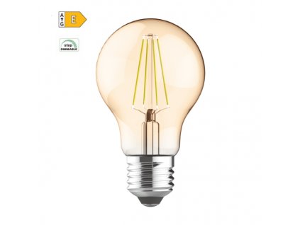 222129 led filament zarovka a60 amber 8w 230v e27 2700k 940lm 360 step dim