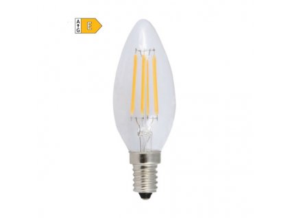 LED Filament Candle žárovka čirá C35 7W/230V/E14/6000K/900Lm/360°