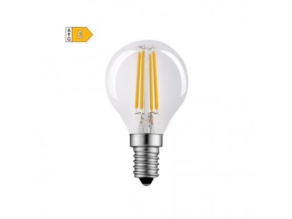 LED Filament Mini Globe žárovka čirá P45 4W/230V/E14/2700K/480Lm/360°