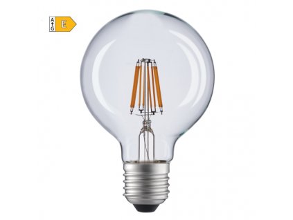 LED Globe Filament žárovka čirá G80 10W/230V/E27/2700K/1220Lm/360°