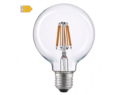 LED Globe Filament žárovka čirá G125 12W/230V/E27/2700K/1540Lm/360°