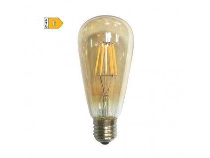 LED Filament žárovka Amber ST64 8W/230V/E27/2700K/900Lm/360°