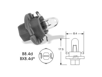 24V 1,8W B8,4d, Elta