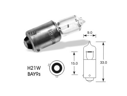 165480 24v 21w halogen bay9s elta