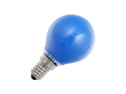 Dekorační barevná žárovka E14 25W modrá