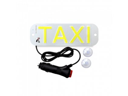 216792 led banner s napisem taxi zluty