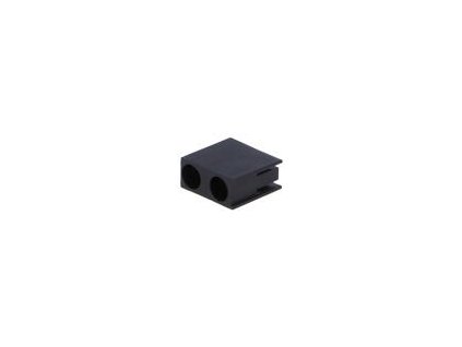 Objímka diody LED 3mm polyamid úhlová černá UL94V-2 H: 9,6mm