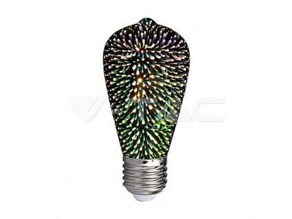 LED žárovka/LED žárovka E27/LED žárovka filament LED Bulb - 3W E27 Filament 3D ST64 3000K  ,VT-2223