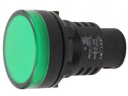 Kontrolka 230V LED 37mm AD16-30DS, zelená