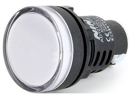 Kontrolka 230V LED 37mm AD16-30DS, bílá