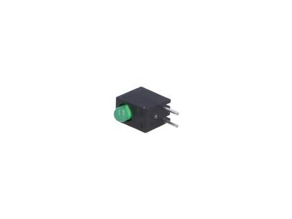 LED zakrytovaný zelená 3mm Poč.diod: 1 20mA 60° 2,2÷2,5V