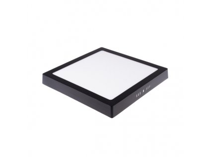 222658 bps24 led panel 24w prisazeny cerny ctverec denni bila