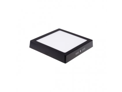 222814 bps12 led panel 12w prisazeny cerny ctverec denni bila