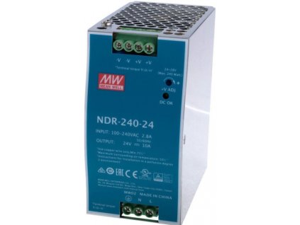 223114 prumyslovy zdroj mean well ndr 240 24 24v 240w spinany na din listu