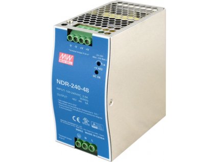 Průmyslový zdroj Mean Well NDR-240-48, 48V=/240W spínaný na DIN lištu