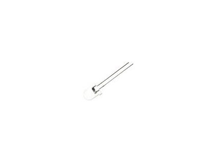1262 led 8mm zluta 2400 3600mcd 25 roztec 2 54mm