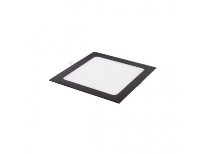 BSN12 LED panel 12W černý čtverec - Teplá bílá