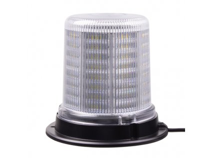 LED maják, 12-24V, 128x1,5W bílý, pevná montáž, ECE R10