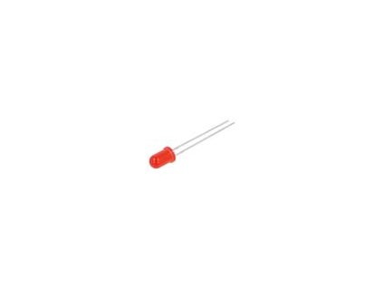 LED 5mm červená 120÷180(typ)-250mcd 45° Čelo: vypouklé 85mW
