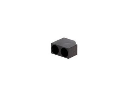 Objímka diody LED 5mm polyamid úhlová černá UL94V-2 H: 12,4mm