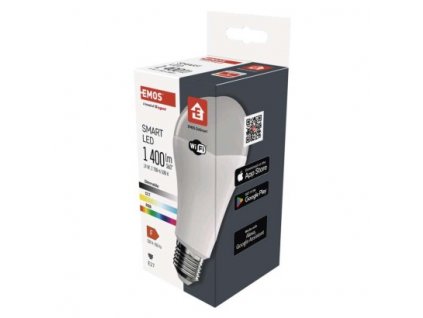 225076 chytra led zarovka gosmart a65 e27 14 w 94 w 1 400 lm rgb stmivatelna wi fi