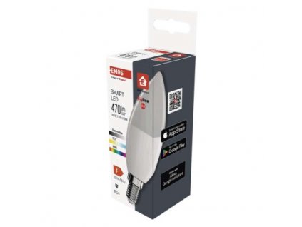 225080 chytra led zarovka gosmart svicka e14 4 8 w 40 w 470lm rgb stmivatelna zigbee