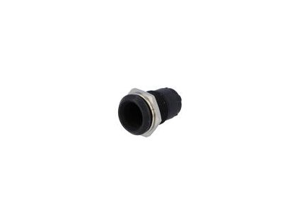 1363 objimka pro led 10mm kov vyduta s plastovou zaslepkou cerna