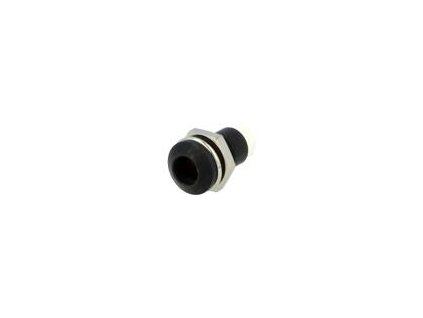 1371 objimka pro led 5mm kov vypoukla s plastovou zaslepkou cerna