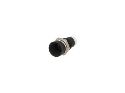 1374 objimka pro led 5mm kov vyduta s plastovou zaslepkou cerna