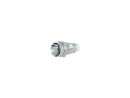 Objímka pro LED 5mm chrom kov vydutá s plastovou záslepkou