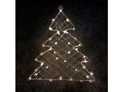 LED vánoční stromeček do okna, 40 LED/230V/IP44/teplá bílá