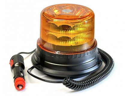 maják LED magnetický 12V-24V oranžový 24 LED*1W
