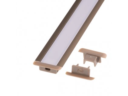 225691 koncovka profilu v5b bronz hranata koncovka profilu v5b bronz hranata