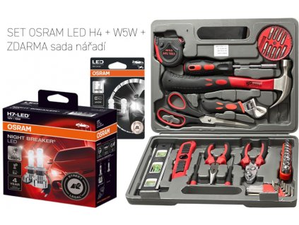 SET OSRAM LED H4 + W5W + ZDARMA sada nářadí