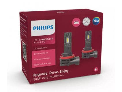 LED H8/H9/H11/H16 12V 20W PGJ19-1/3/5 PHILIPS Ultinon Access 2500 2ks