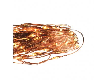 229005 led dekoracni medena girlanda 8 funkci tepla bila barva 20 m ip44 venkovni
