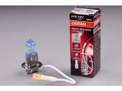 žárovka H3 12V 55W PK22s NIGHT BREAKER UNLIMITED +110% OSRAM