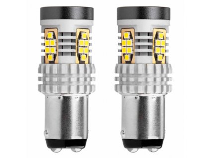 2ks LED 12V/24V 21/5W BAY15D čirá CANBUS