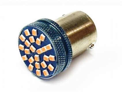 žárovka LED 12V-24V 10W BA15s oranžová