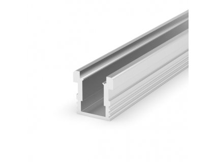 LED profil P24-1 pochozí vysoký stříbrný - Profil bez krytu 1m