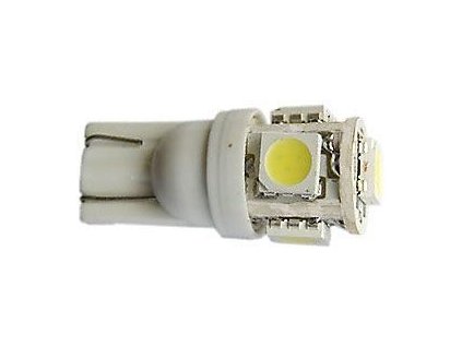 Žárovka LED T10 12V/1,5W bílá, 5xSMD5050