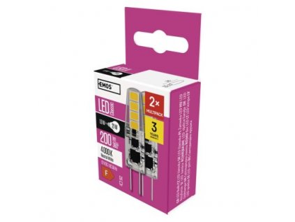 231951 led zarovka classic jc g4 1 9 w 21 w 200 lm neutralni bila