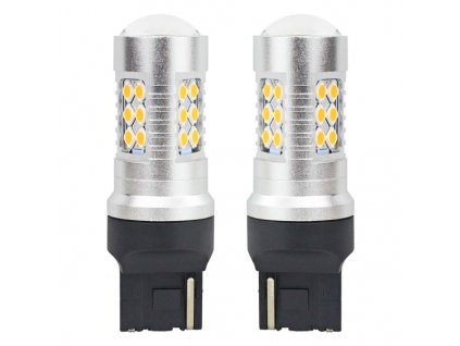 2ks LED 12V/24V WY21W oranžová CANBUS T20 (7440)