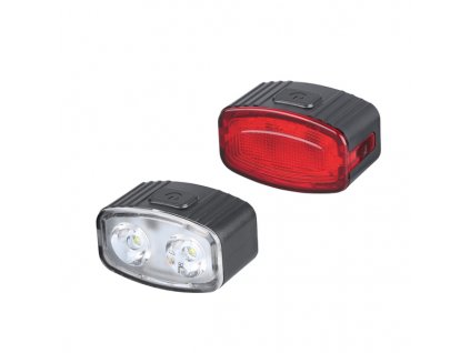 231714 solight set nabijecich cyklo svitilen 160lm predni zadni cervena li ion usb