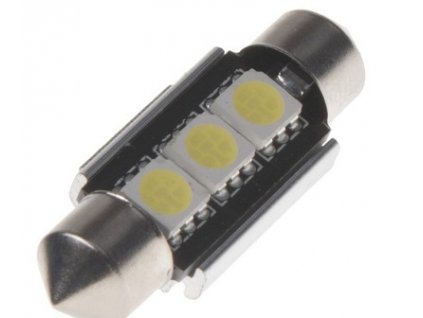 232655 led zarovka sufit 12v 41mm studena bila canbus