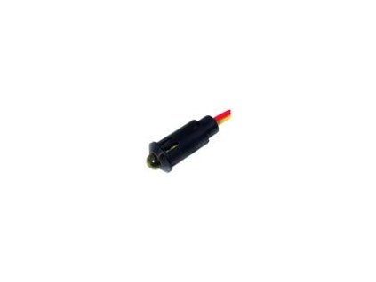 Kontrolka: LED vypouklá žlutá 24VDC Ø8,2mm IP40 vodiče 170mm