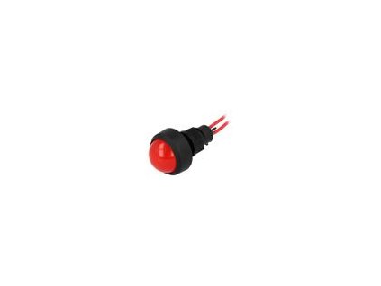 Kontrolka: LED vypouklá červená 230VAC Ø13mm IP20 plast