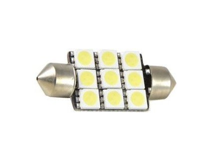 3228 zarovka led sv8 5 8 sufit 36mm 12v 2 5w bila 9xsmd5050