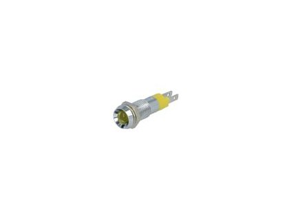 Kontrolka: LED vydutá žlutá 24÷28VDC Ø8,2mm IP67 kov ØLED: 5mm